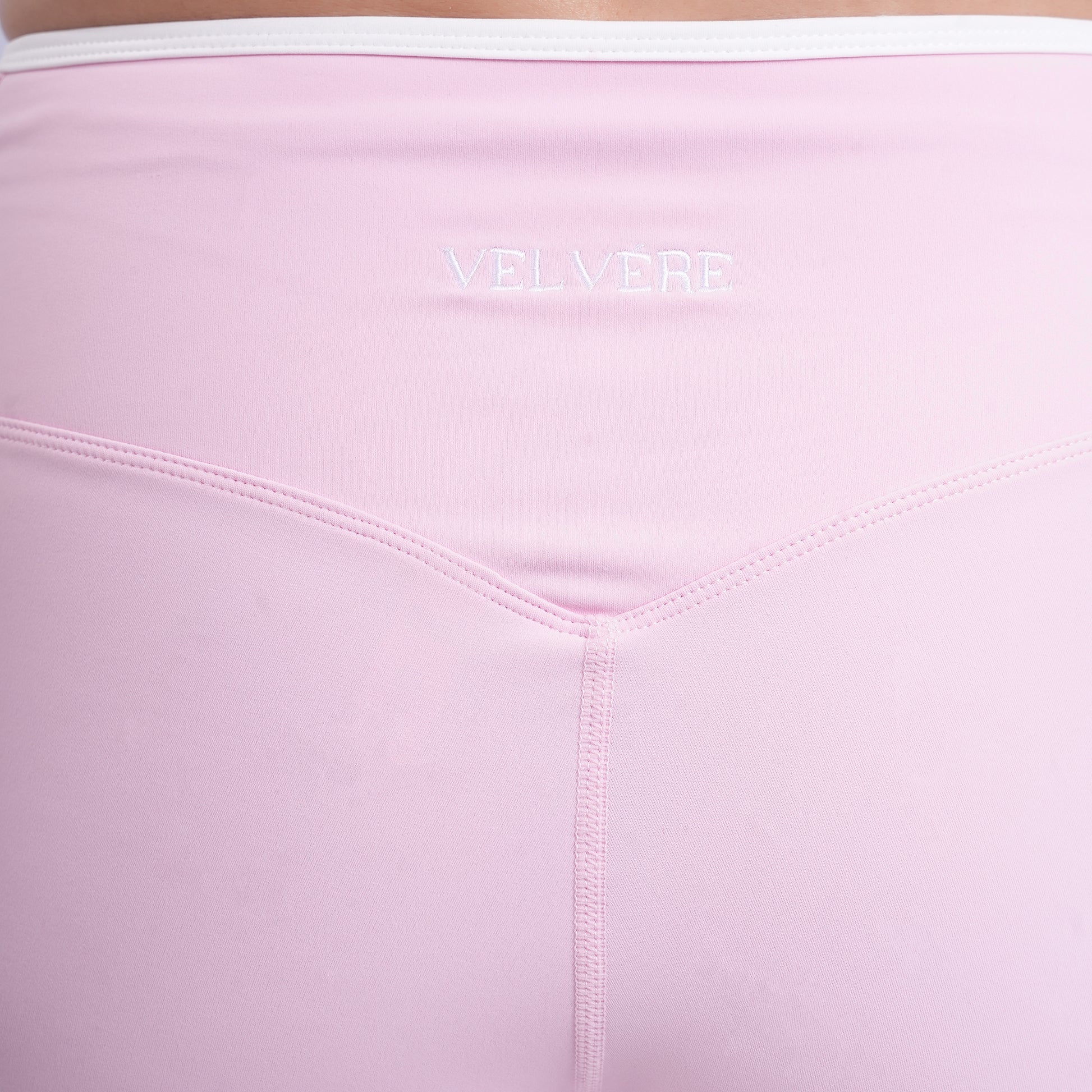 Velvere Souffle Flare Pink - modest gym flare trousers, full length